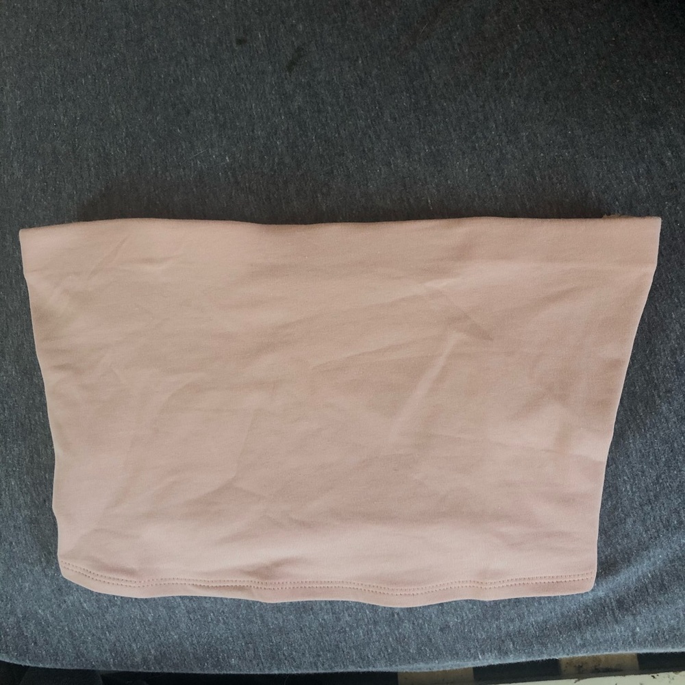 light pink tube top / bandeau top